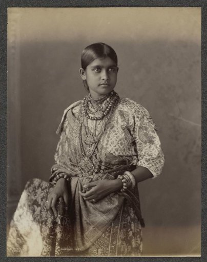 Portrait of a young woman from Kandy in Ceylon