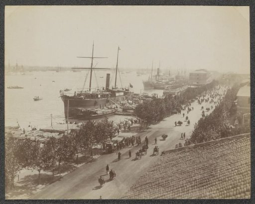 View of the Bund harbour quay in Shanghai