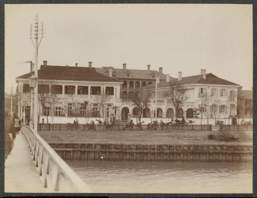 Exterior of the Astor House Hotel in Shanghai.