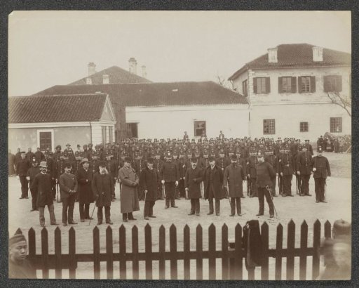 Group portrait of Western policemen of the International Settlement of Shanghai