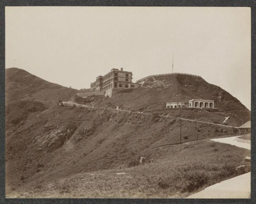 Buildings on the top of The Peak (Mount Austin) in Hong Kong