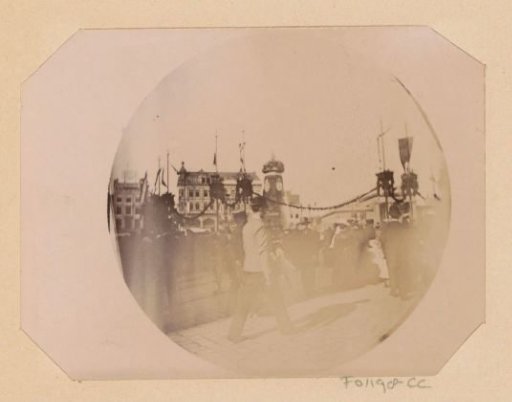 View of the Dam during the visit of Kaiser Wilhelm II of Germany