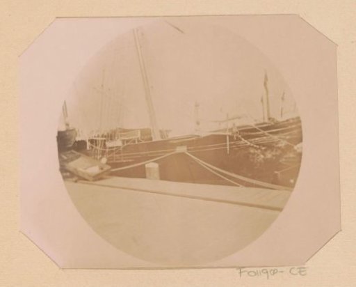 Moored ship in the IJ during the Kaiser Celebrations