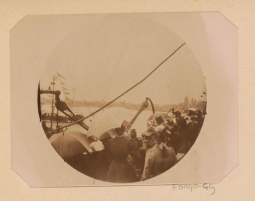 Crowd along the IJ during the Kaiser Celebrations in Amsterdam