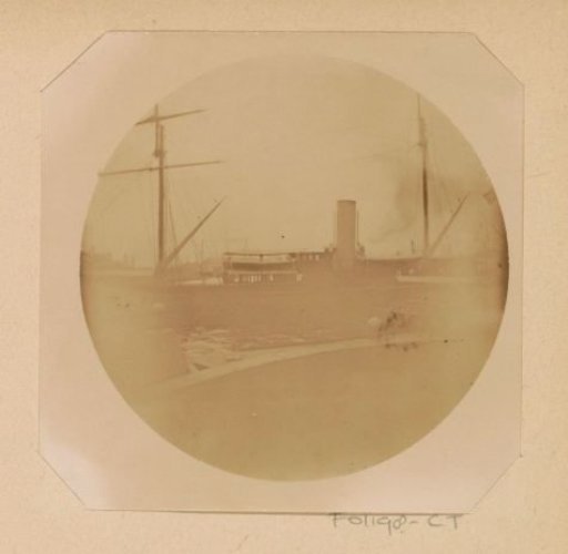 Ship on the IJ during the Kaiser Celebrations in Amsterdam