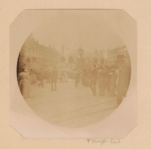 View of the Dam during the visit of Kaiser Wilhelm II of Germany