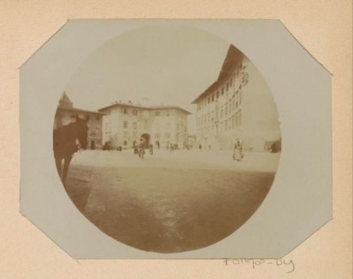 View of Piazza dei Cavalieri in Pisa with on the right the Palazzo dei Carovana