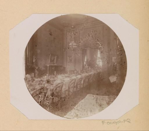 Interior with a set table