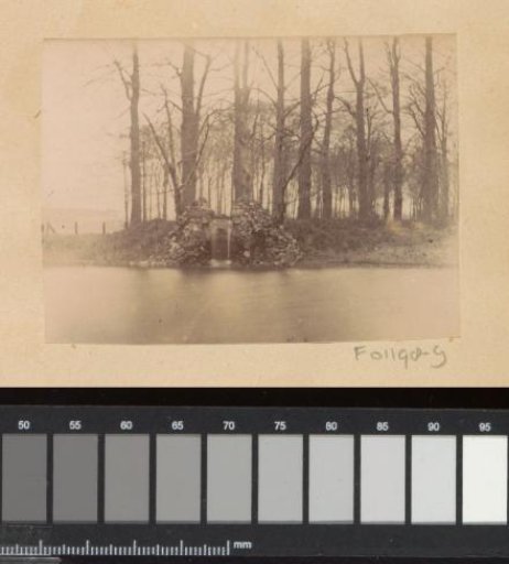 Artificial waterfall along a river or lake, possibly in Arnhem