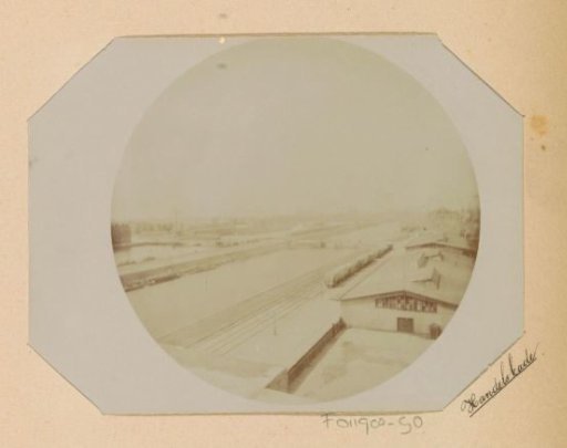 View of the Oostelijke Handelskade on the IJ in Amsterdam