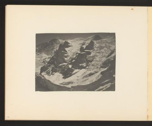 View of a snow-covered mountain range