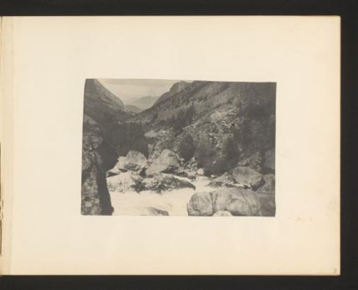 View of a mountain stream with rocks