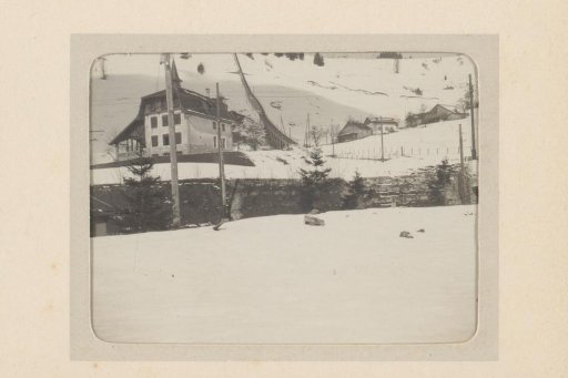 Houses and a Rack Railway in a Snowy Valley