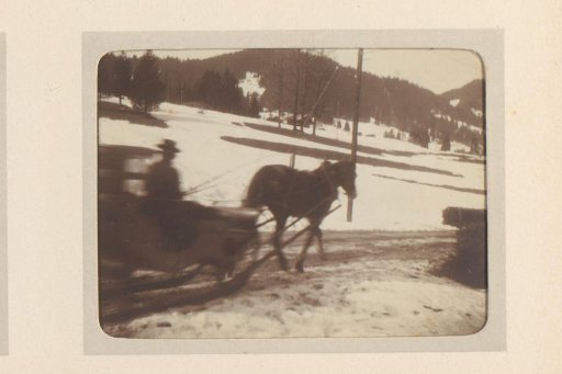 Sleigh Drawn by a Horse in a Valley