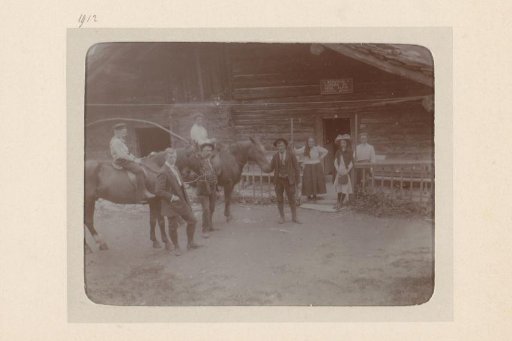 Group portrait during a horseback ride through the mountains