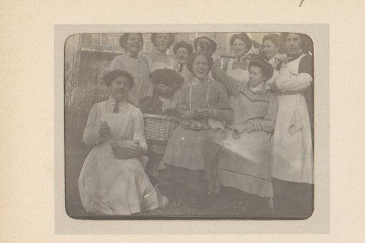 Group Portrait of Women Preparing a Meal