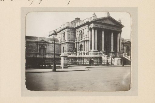 Street View with a Neoclassical Building, Possibly in London