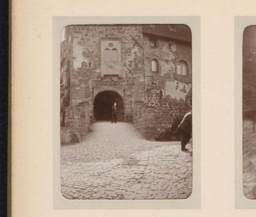 Guard under the gate of a castle