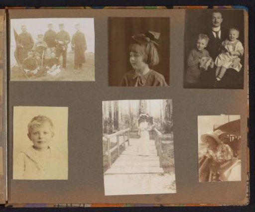 Family photographs of adults and children
