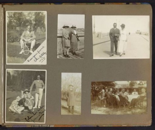 Family photographs, including of an English tennis player
