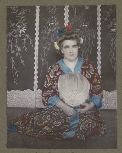 European woman dressed as a geisha