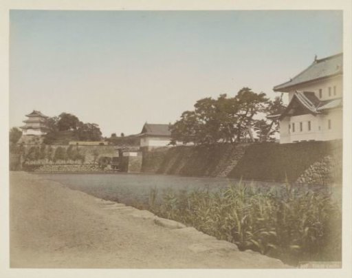View of the moat and the Kikyō Gate of the Castle of Tokyo