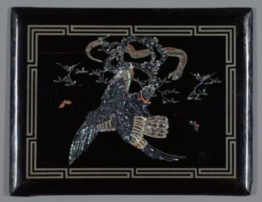 Two lacquer panels, originally made for a photo album