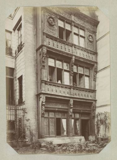 Wooden house with a decorated façade in Rouen