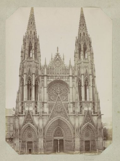Front of the Abbey Church of Saint-Ouen in Rouen