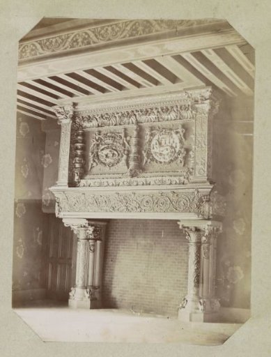 Ornamented Fireplace in the Castle of Blois