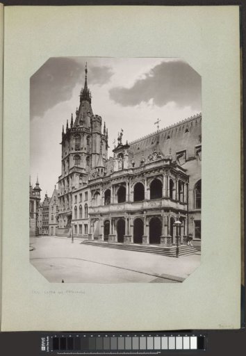 Exterior of the town hall of Cologne with loggia