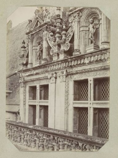 Decorated window section of the Château of Blois