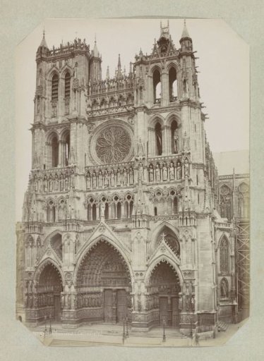 Portals and towers of the cathedral of Amiens