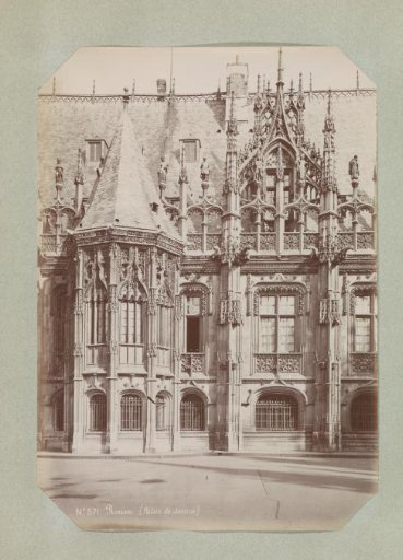 Part of the facade of the Palace of Justice in Rouen