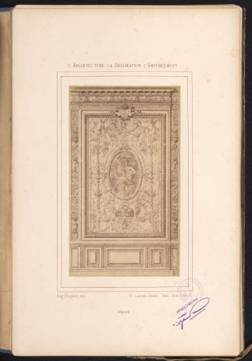 Photographic reproduction of a design for a wall decoration with grotesques after Alexandre Eugène Prignot