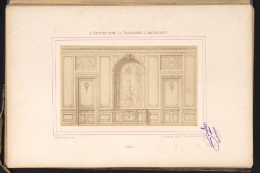 Photographic reproduction of a design for a wall arrangement by Alexandre Eugène Prignot