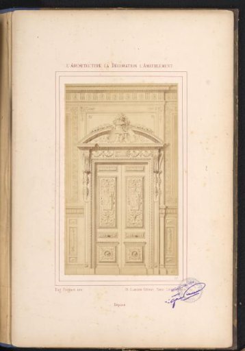 Photographic reproduction of a design for a door by Alexandre Eugène Prignot