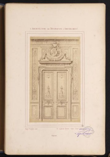 Photographic reproduction of a design for a door after Alexandre Eugène Prignot