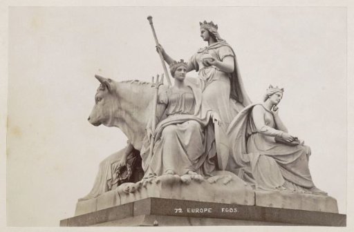 Sculptural group at the foot of the Albert Memorial in London: Europa