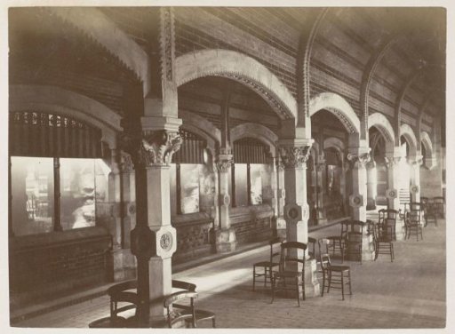 Colonnade with aquaria in Brighton