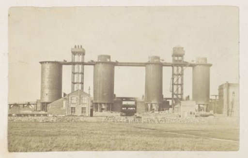 Blast furnaces for steel production on the factory site of Bolckow, Vaughan & Co., Ltd in Middlesbrough