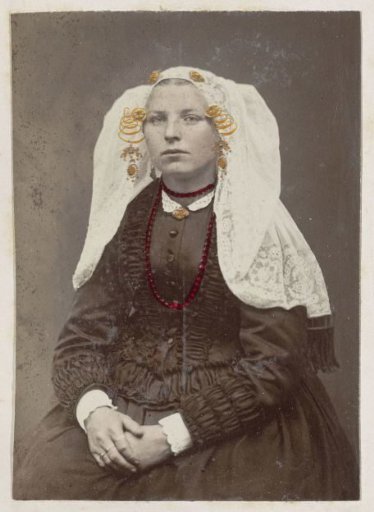 Portrait of a woman in the costume of Beijerland