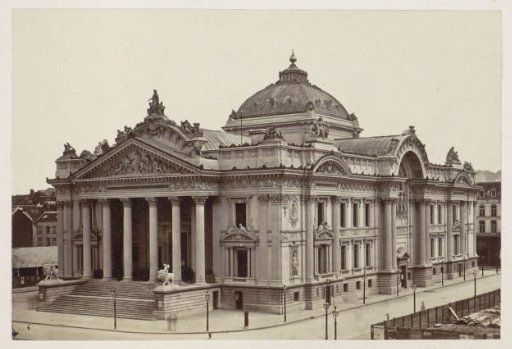 Exterior of the stock exchange building of Brussels, viewed from Anspachlaan