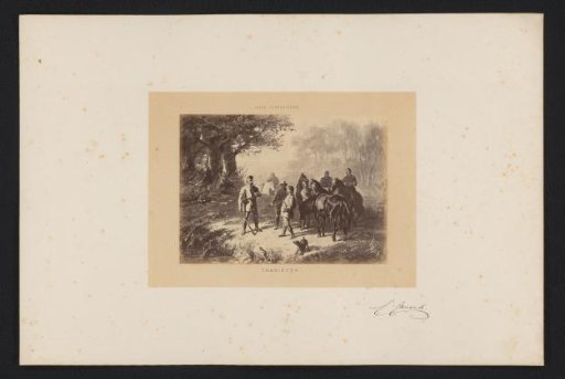 Photographic reproduction of a drawing of Charietto and his group by Conradijn Cunaeus