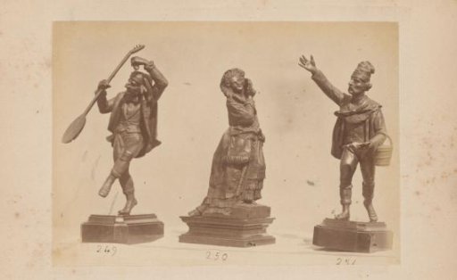 Metal sculptures of figures in costume for the Carnival of Venice