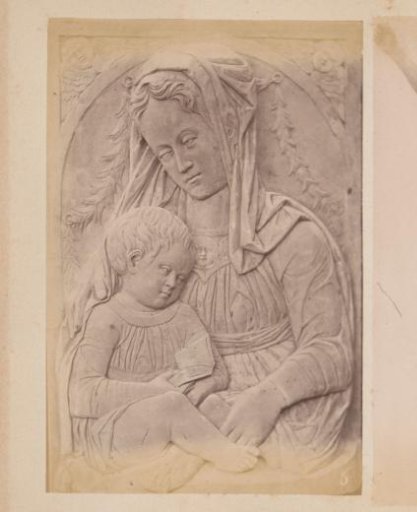 Ecclesiastical object, relief of Mary with child by Donatello