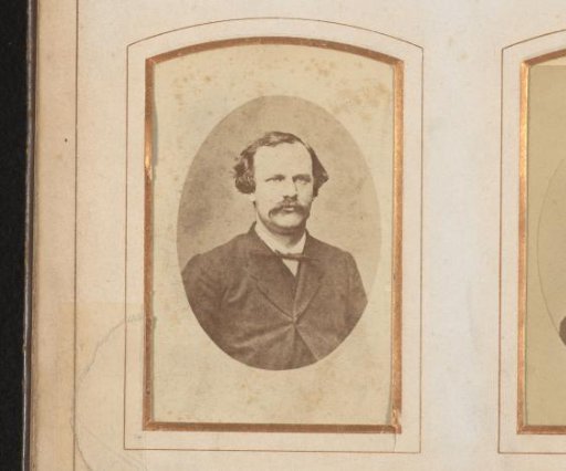 Portrait of a man with a moustache