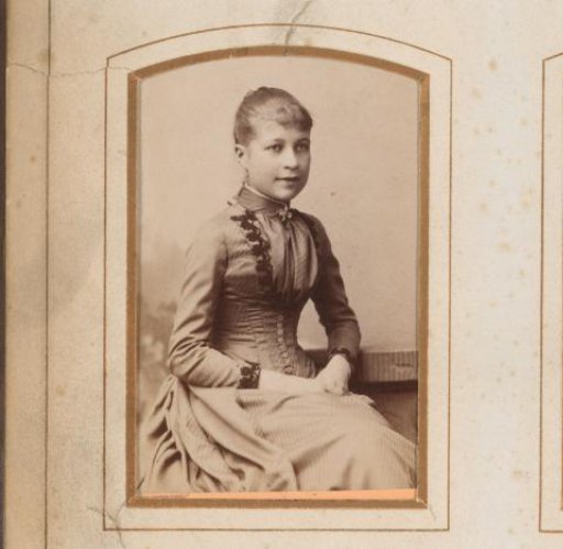 Portrait of a seated young woman
