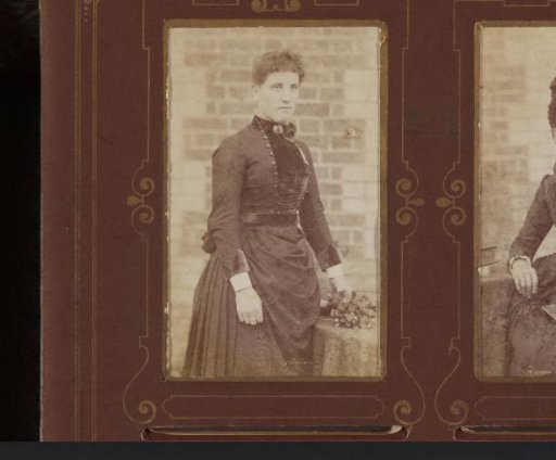 Portrait of a Standing Woman with Flowers
