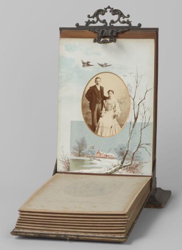 Portrait of a standing man and a seated woman